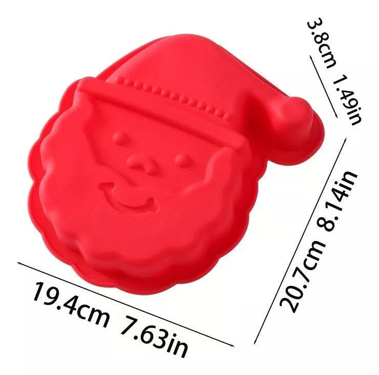Molde De Pastel De Silicona Con Cabeza De Papá Noel Navidad