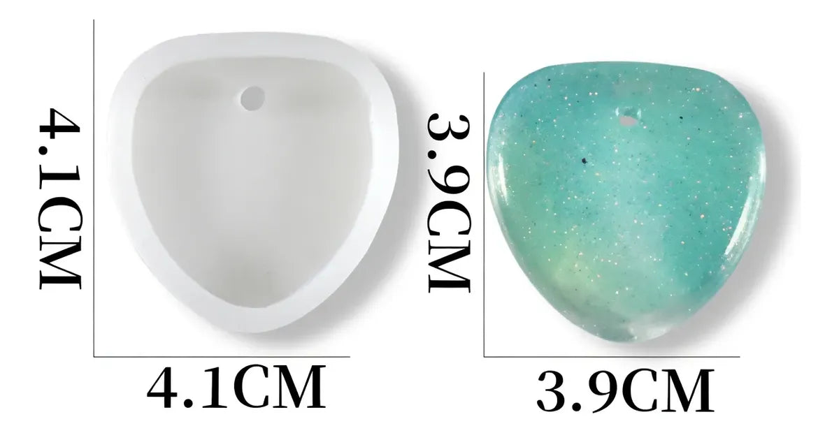 Moldes De Silicona Para Realizar Llaveros En Resina Epoxi 1u corazon
