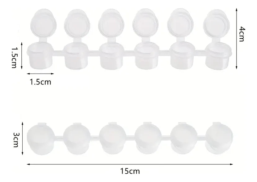 Tira De 6 Frasco Pote Bote Para Pintura Pack 102 Unidades