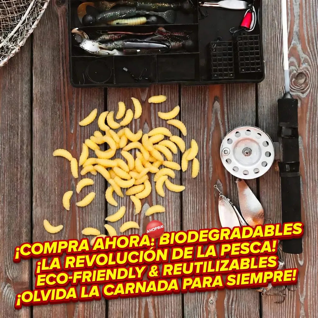 Carnada Guzano Lombriz Pesca Silicona Reutilizable X100un