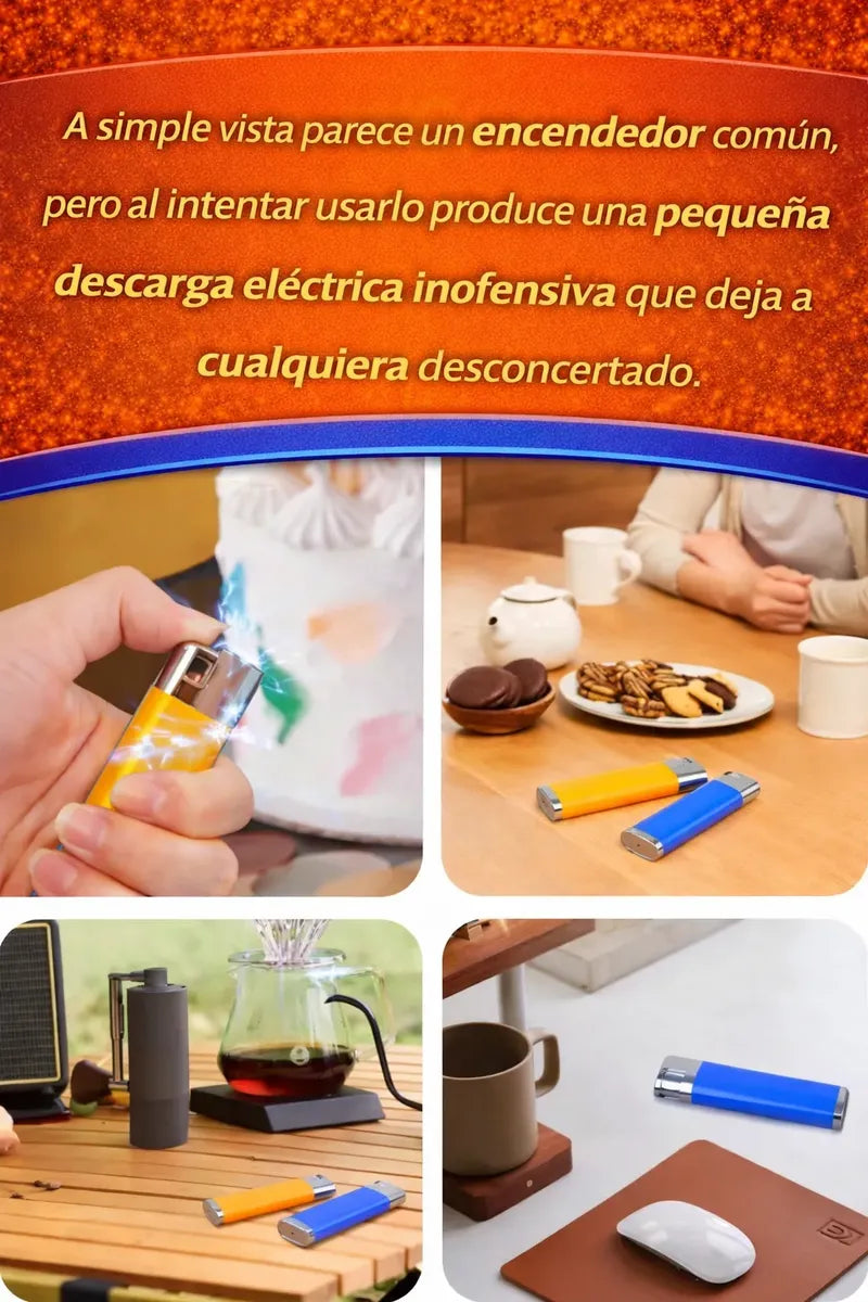 Encendedor Falso Con Descarga Electrica Broma
