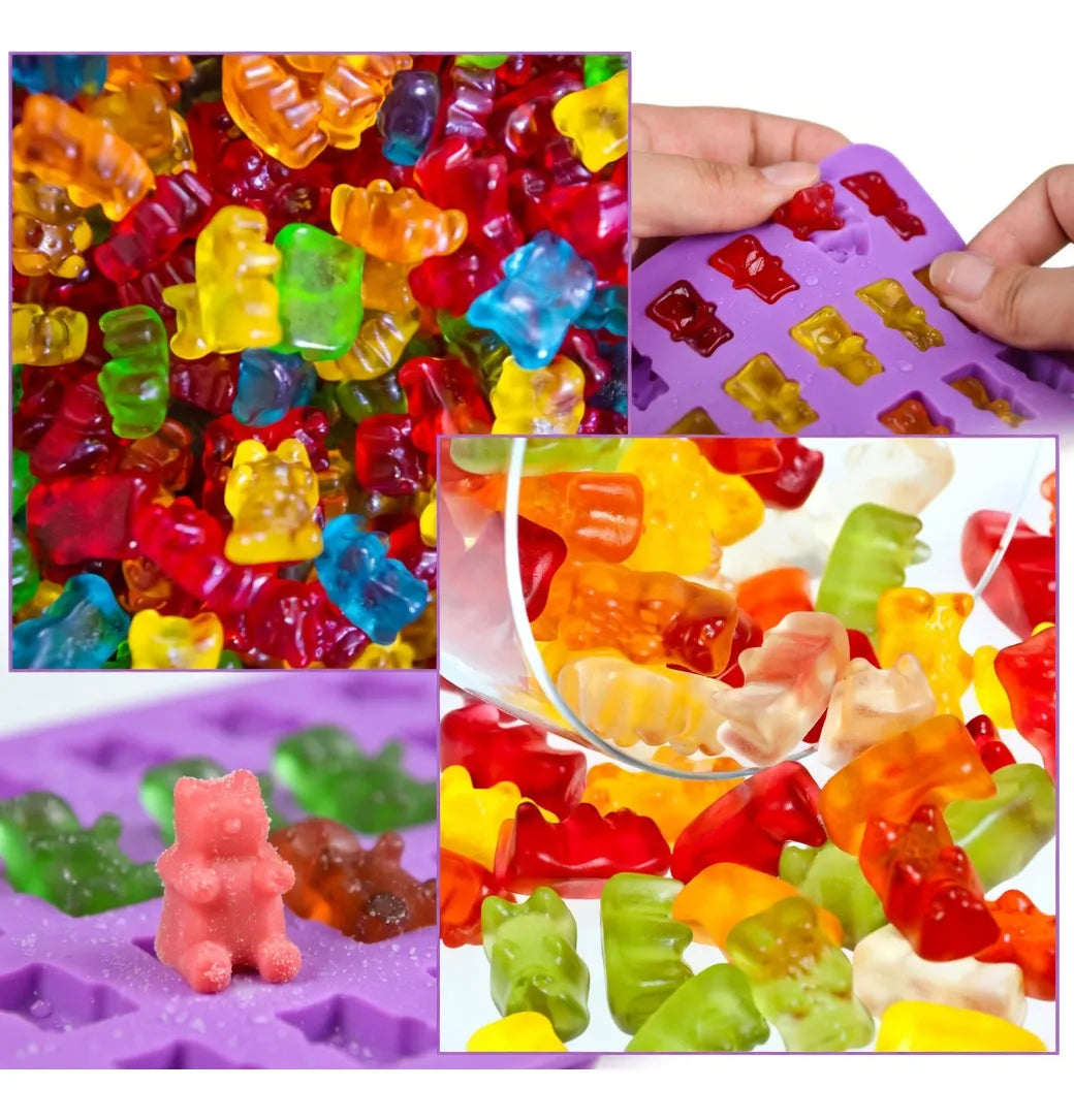 Molde De Silicona Para Gomitas O Bombones Ositos 50 Cavidad