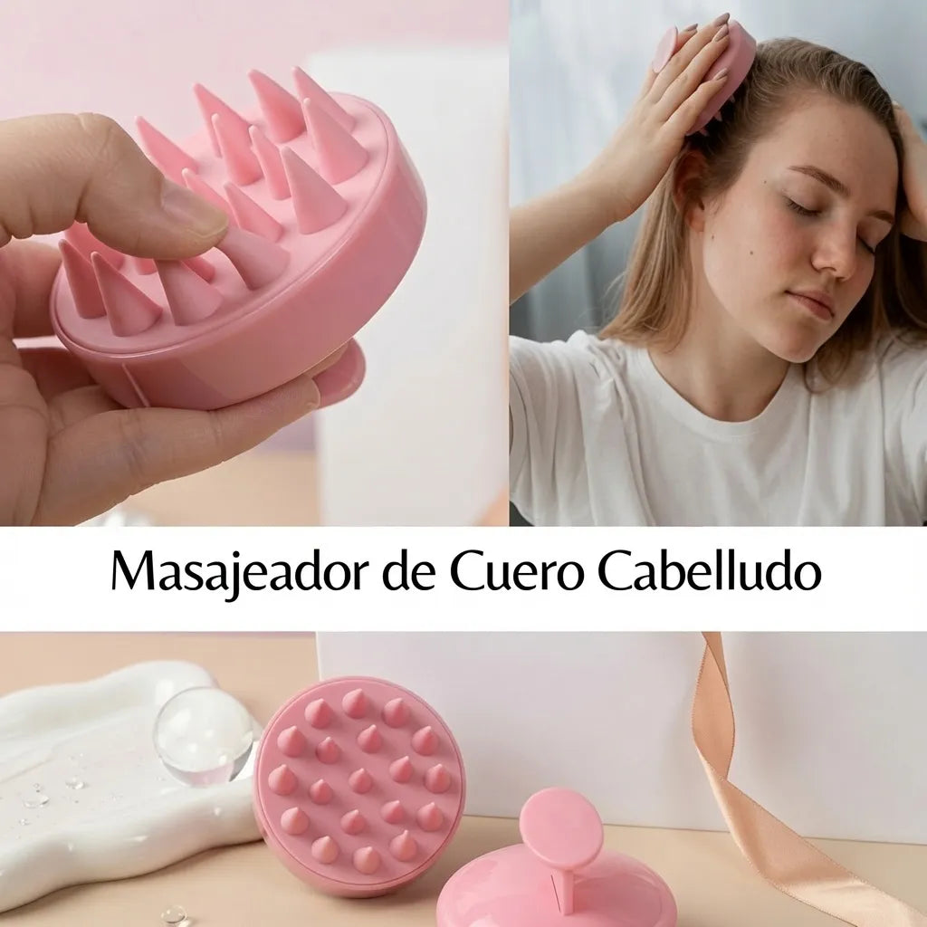 Masajeador De Cabeza Silicona Ideal Lavado Cabeza Relajante fede adel 18