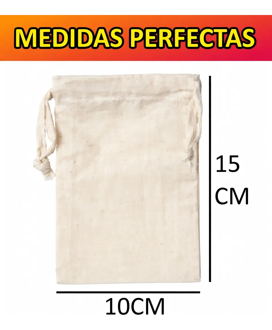 Bolsas De Lienzo 10cmx15cm Pack X10 Un