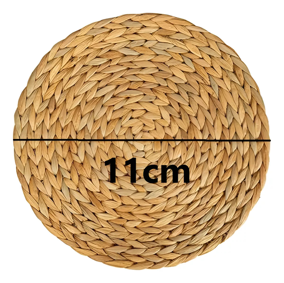 Set X6 Posa Vasos Tejido En Fibra Natural 11cm Decoracion