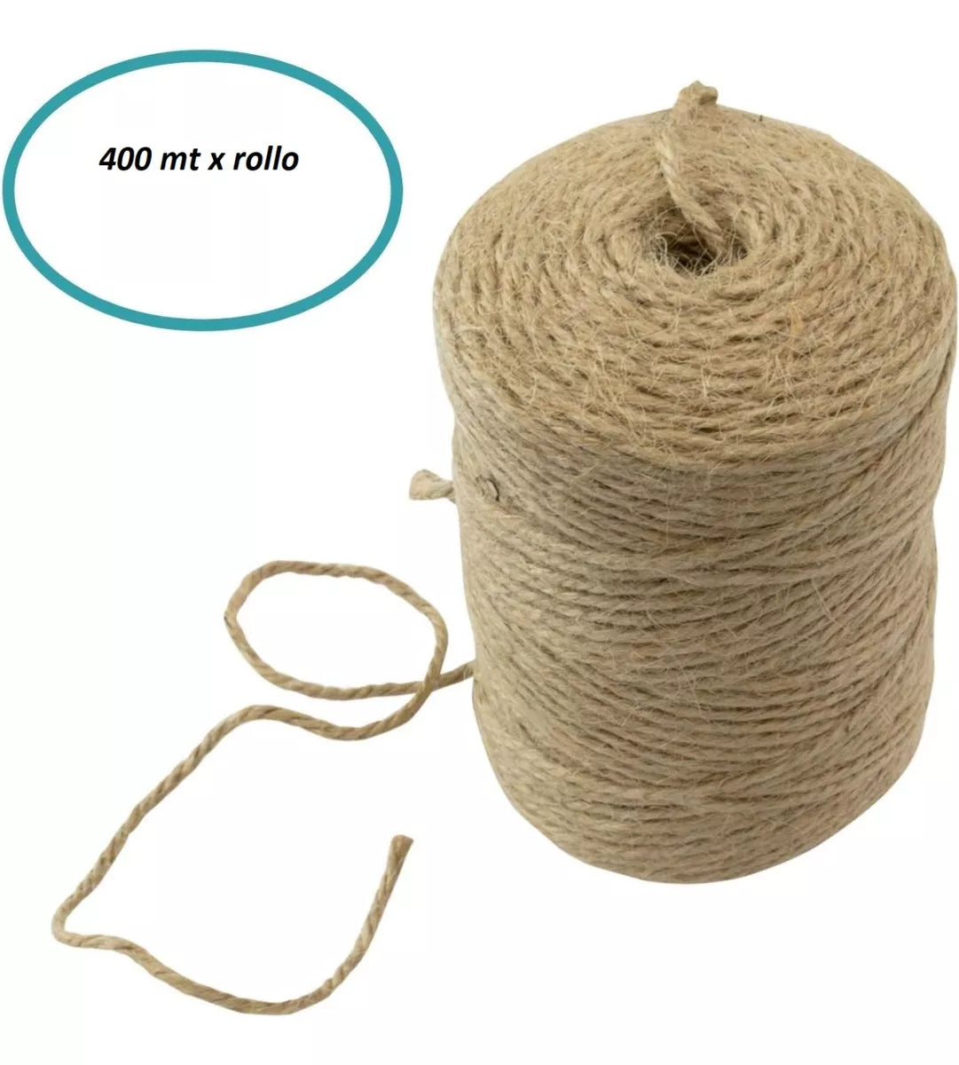 Rollo De Yute Rustico 1.5mm X400mt