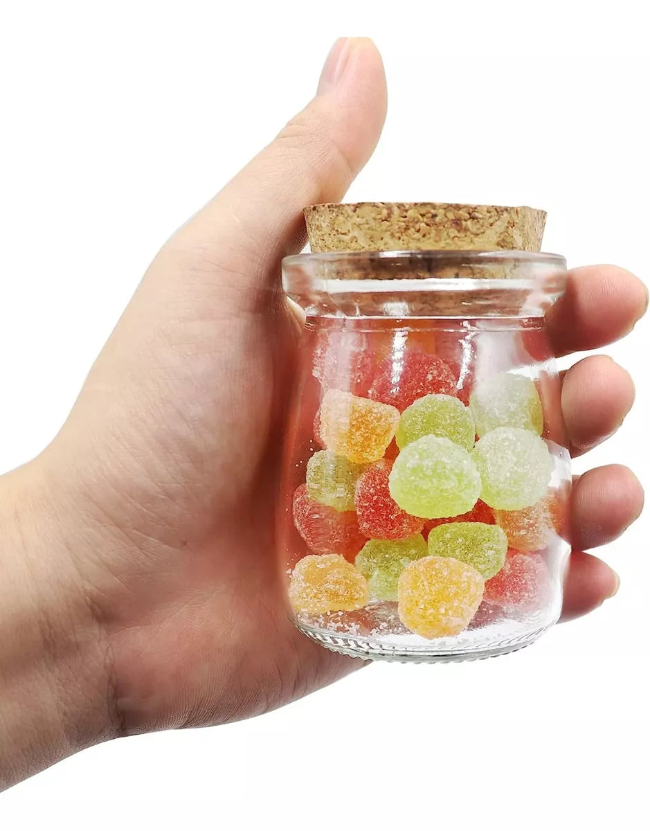 Frascos de vidrio con tapa de corcho de 100ml pack x10 Unidades