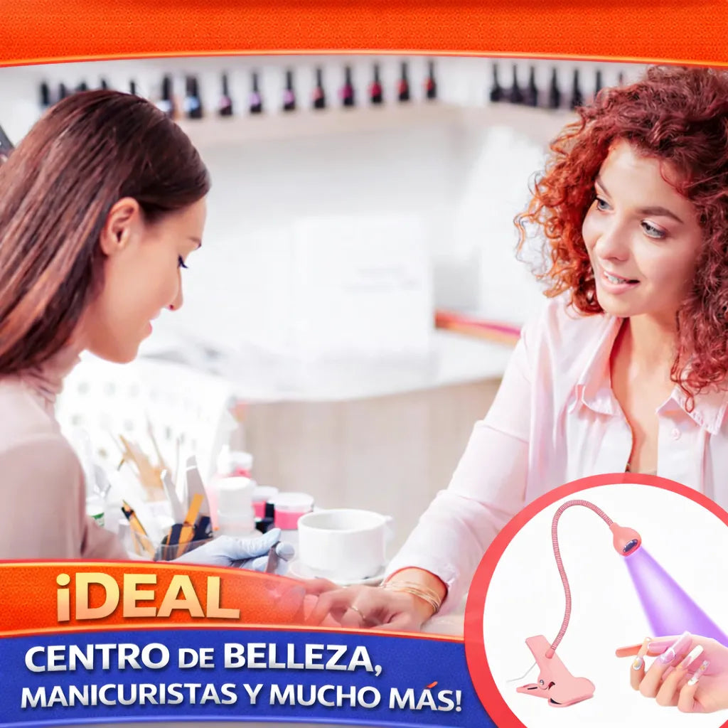 Lampara Led Para Uñas Uv Secado Uñas Practica De Escritorio ROSADO