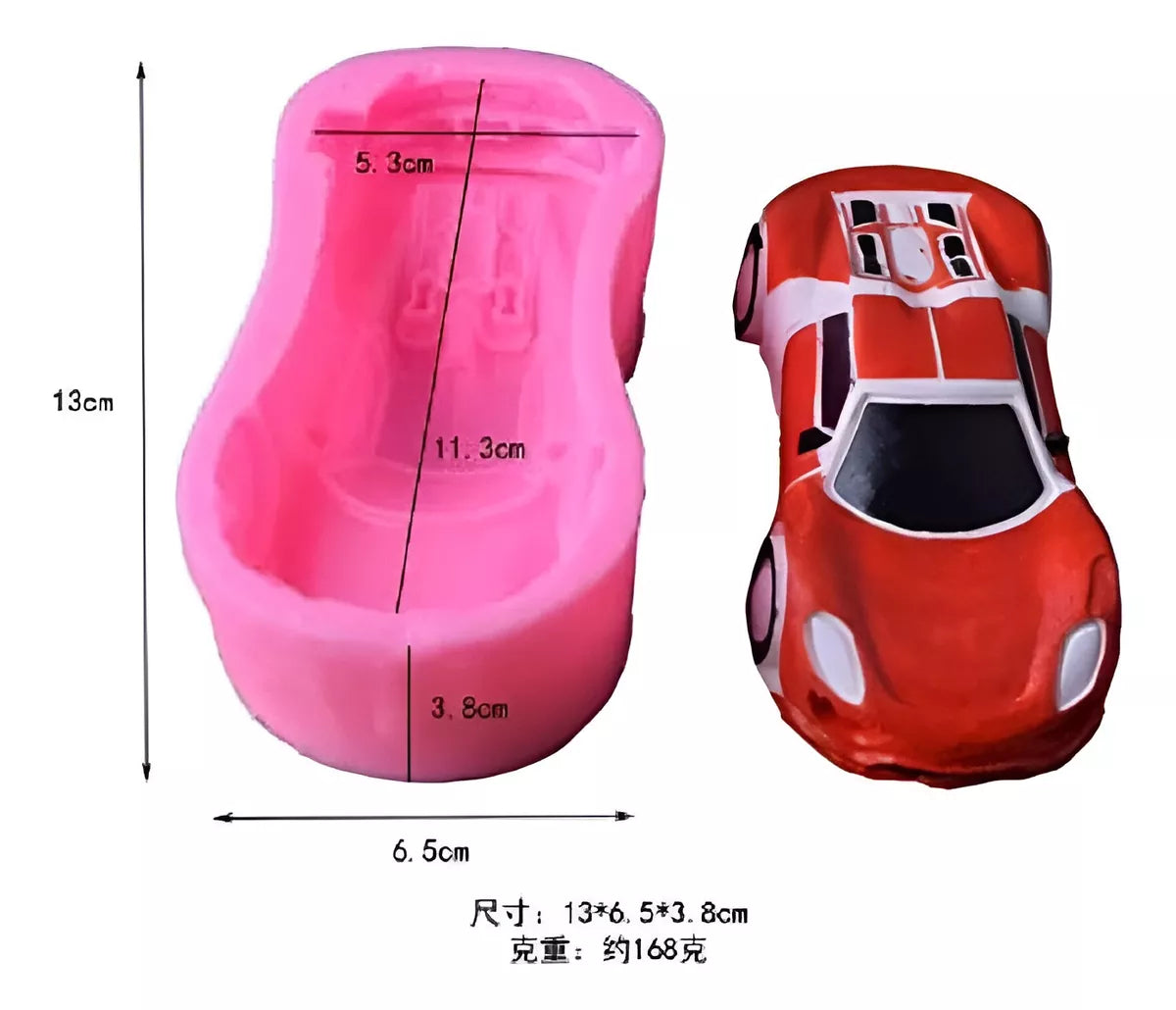 Molde Silicona Auto Para Fondant Antiadherente