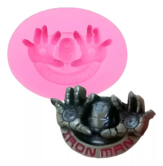 Molde De Ironman Fondant Chocolate Dulces Decoracion Tortas