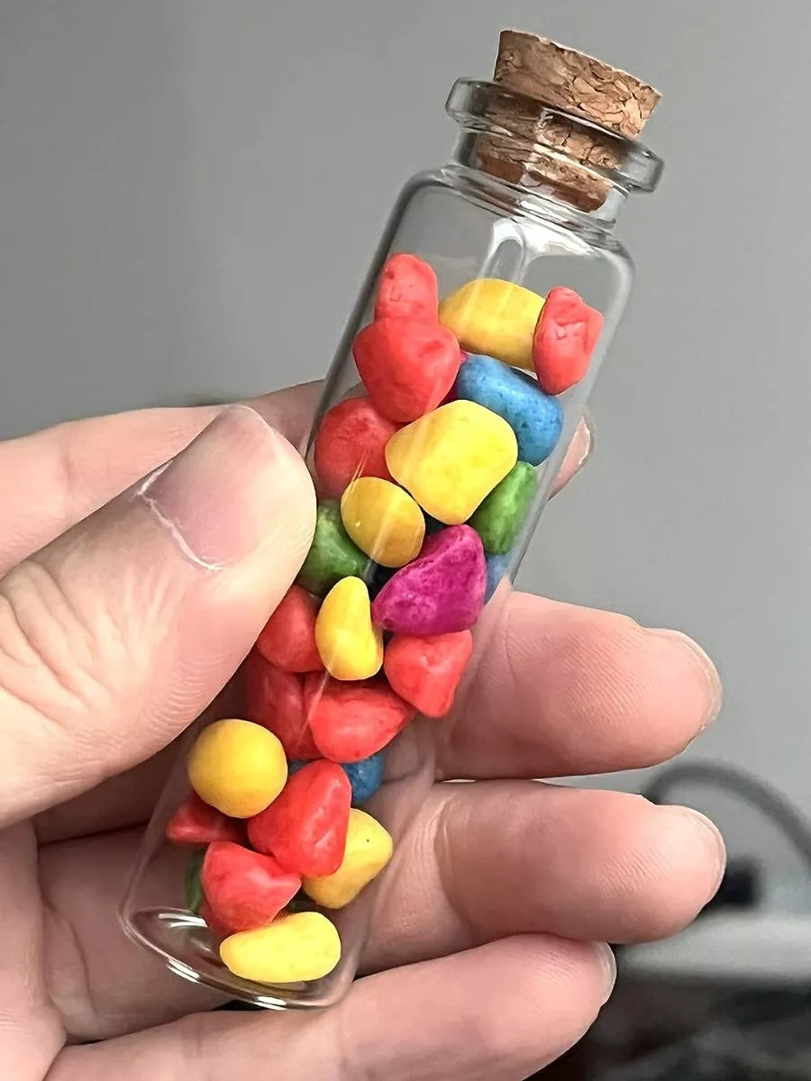 Frasquitos de Vidrio Tapón De Corcho 7.0 Cm X 24 Unidades Artesanías