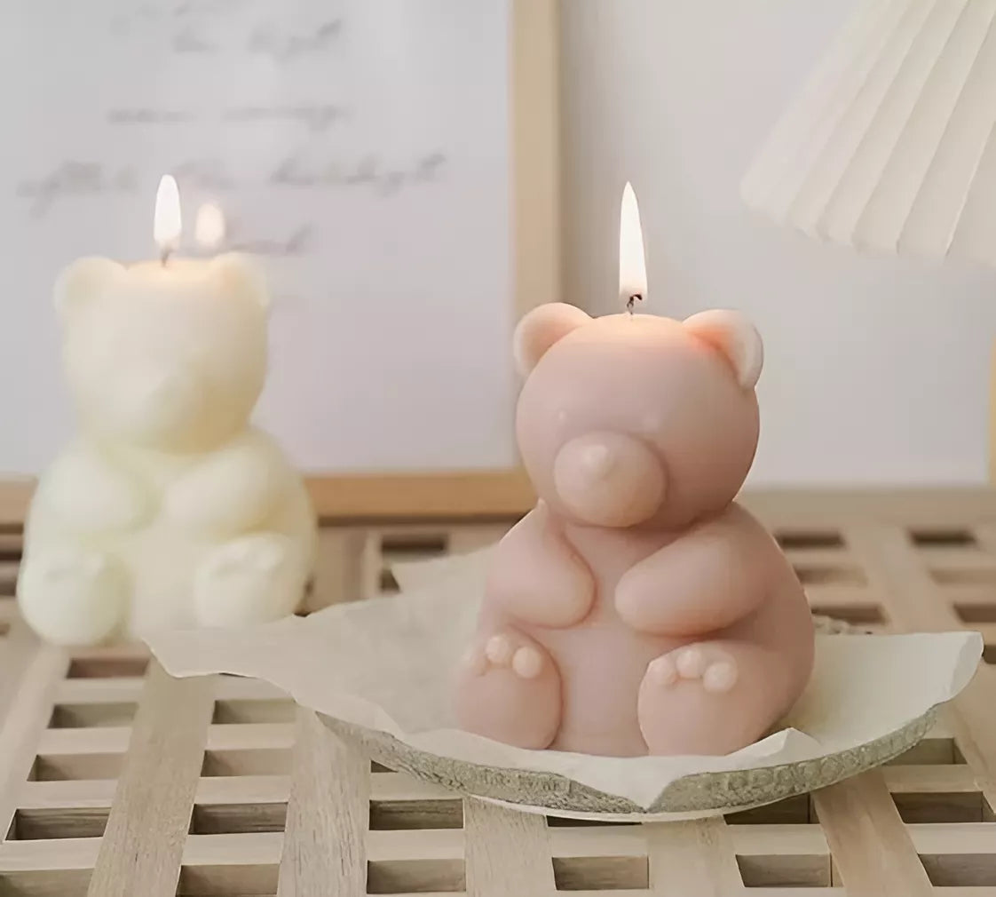 Molde Silicona Oso Teddy Grande Ideal Para Velas Y Souvenir