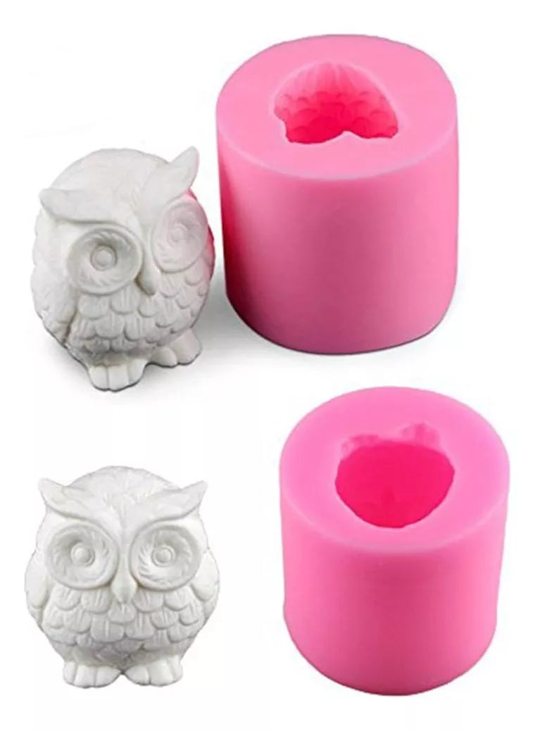 Molde Silicona De Buho Fondant Chocolate Porcelana Velas R-030