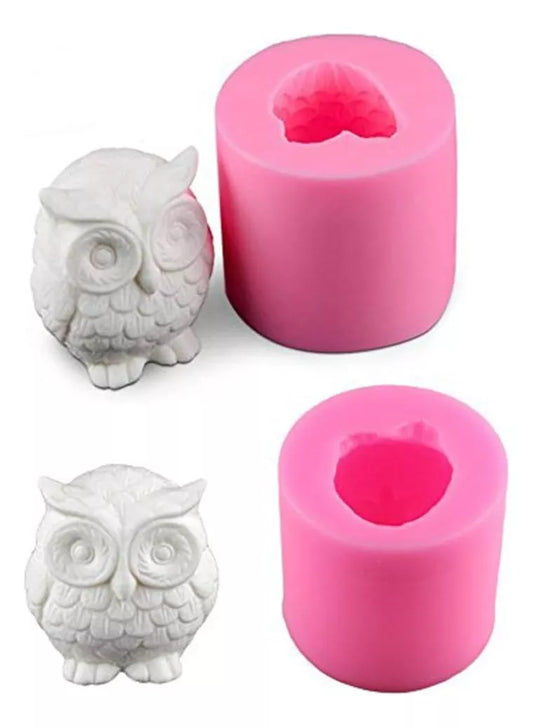 Molde Silicona De Buho Fondant Chocolate Porcelana Velas R-030