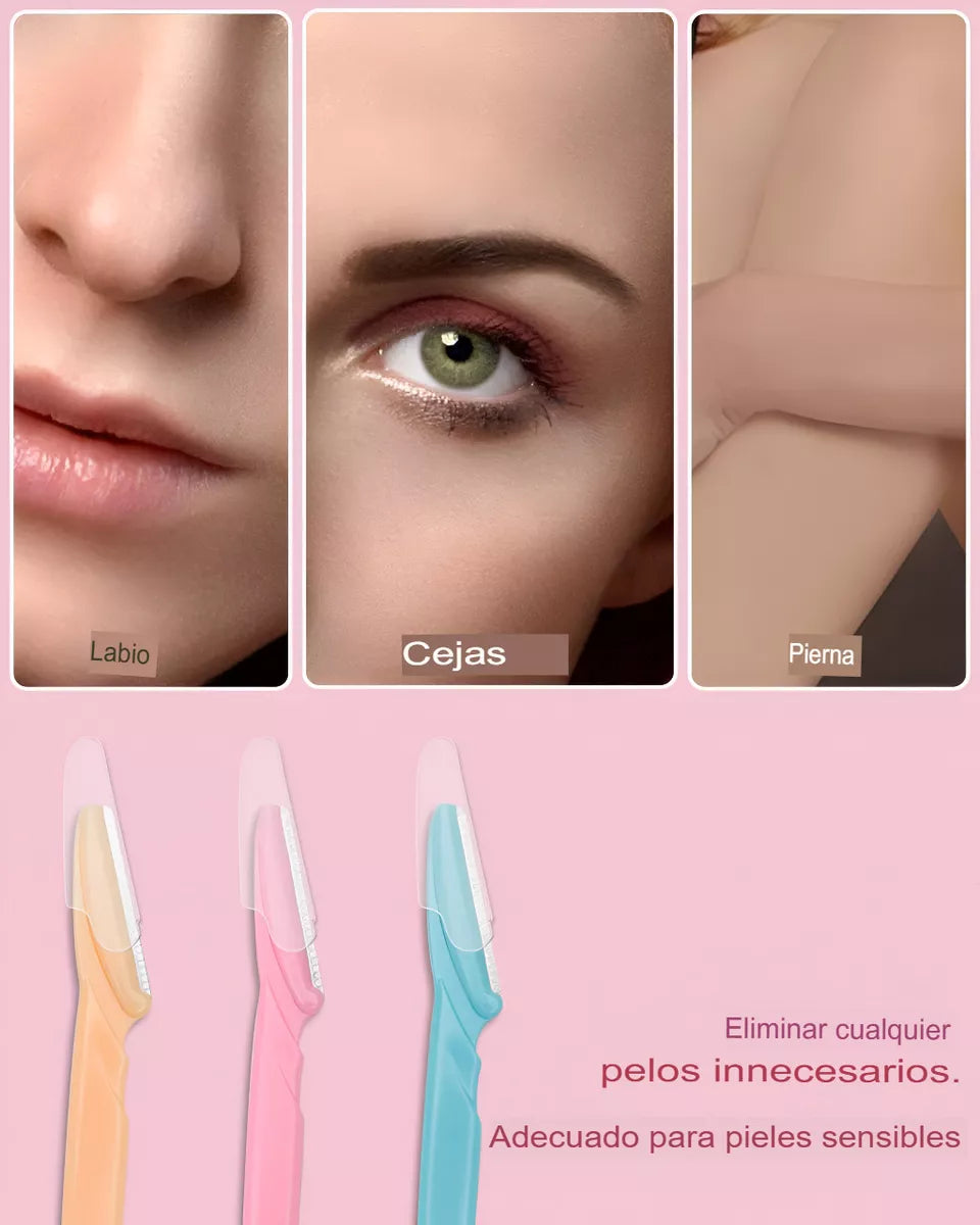 Navaja Perfilador Para Cejas Y Rostro Pack X3un Dermaplaning FEDE-018