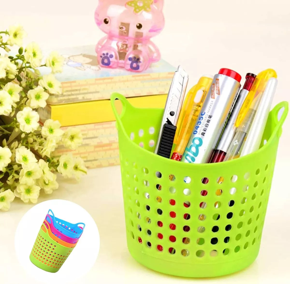 Canastita Plastica Souvenir Sorpresitas Multiuso X 10 Un Verde