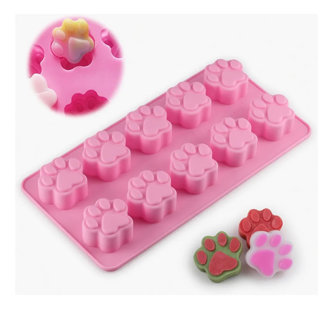 Molde De Silicona Patitas De Perro Chocolate Jabon Souvenir