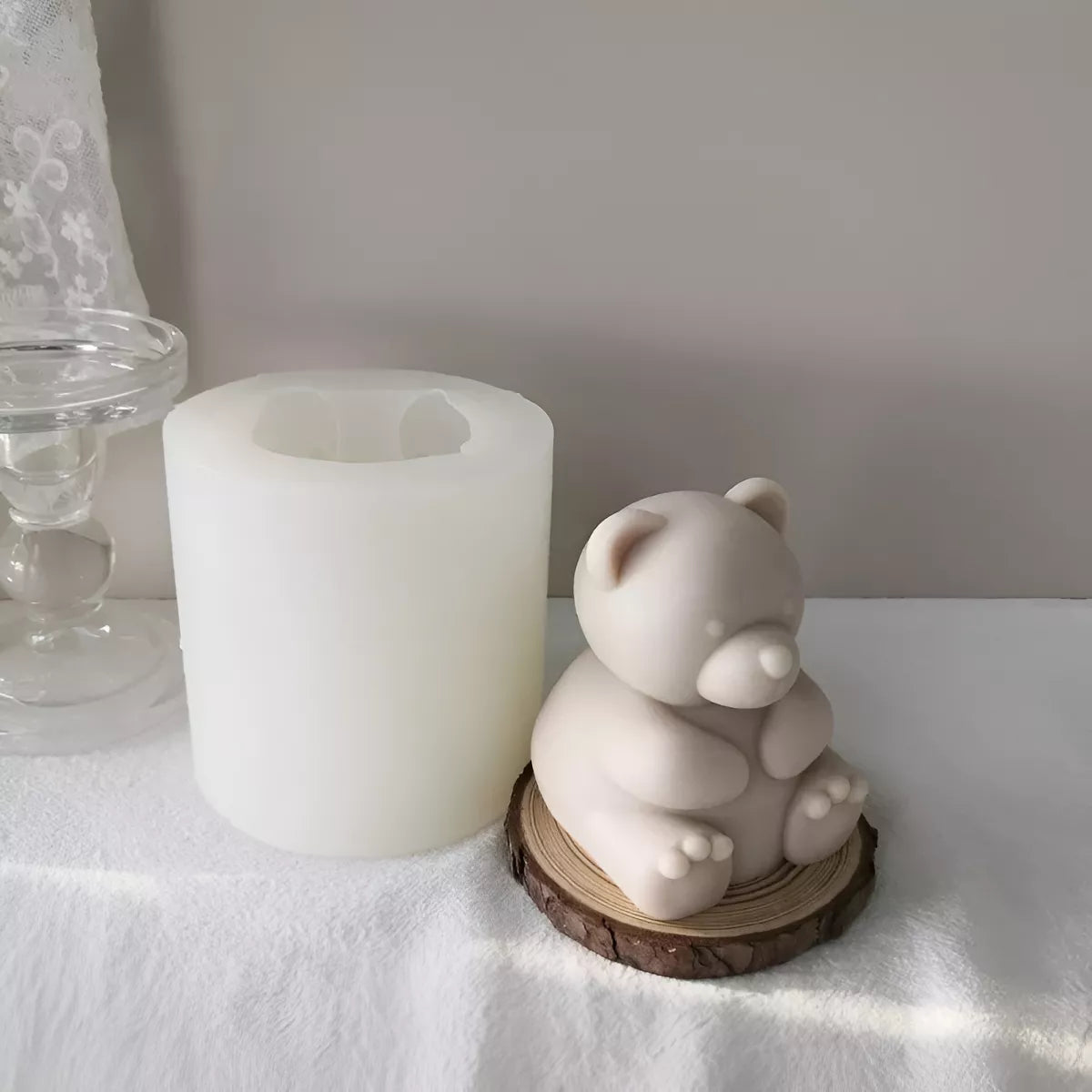 Molde Silicona Oso Teddy Grande Ideal Para Velas Y Souvenir