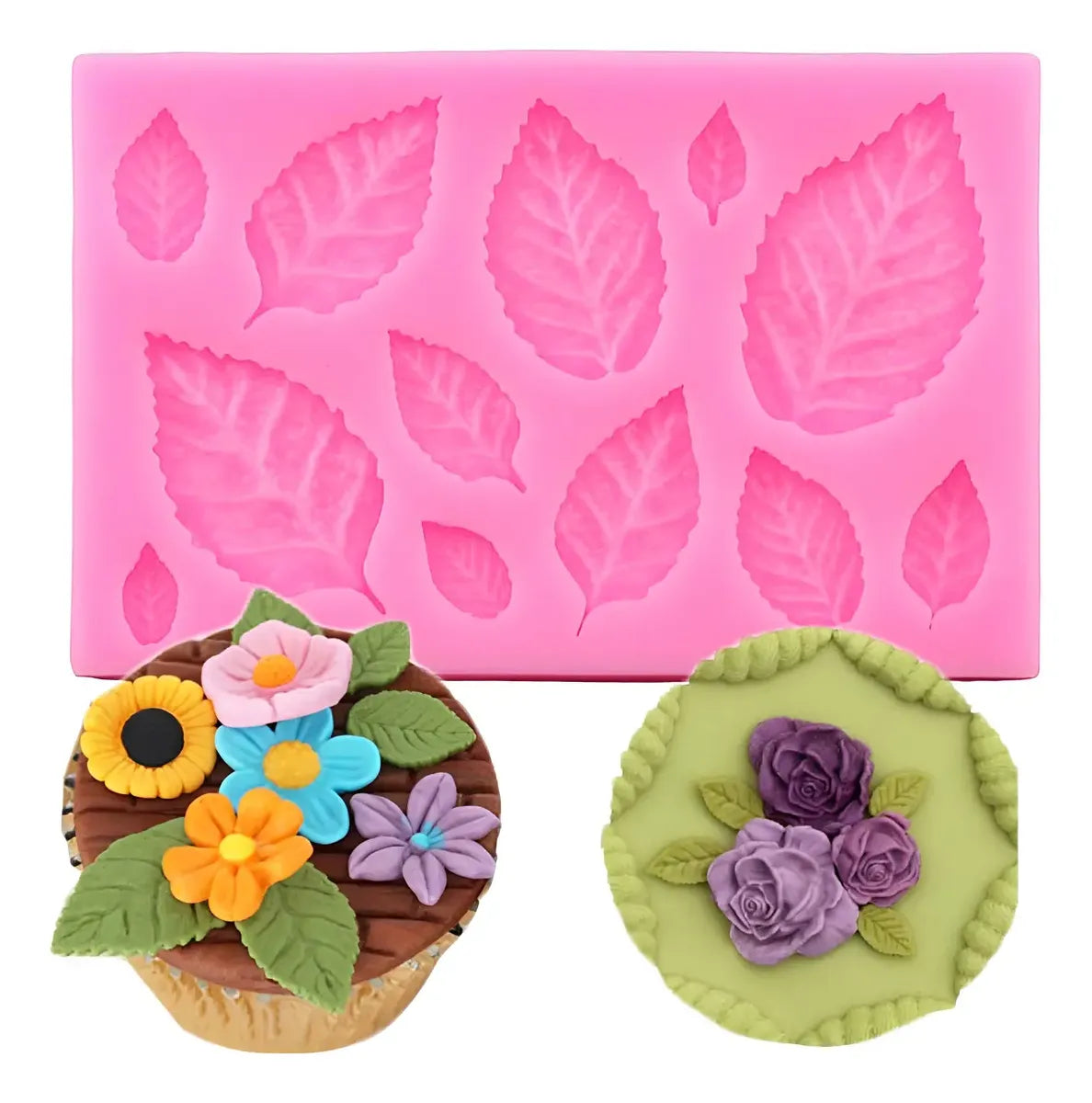 Moldes De Silicona Hojas Hojitas ideal decoracion de tortas R-060