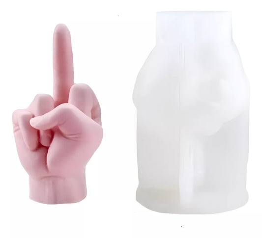 Molde De Mano Dedo Central Ideal Velas Decoración Divertida