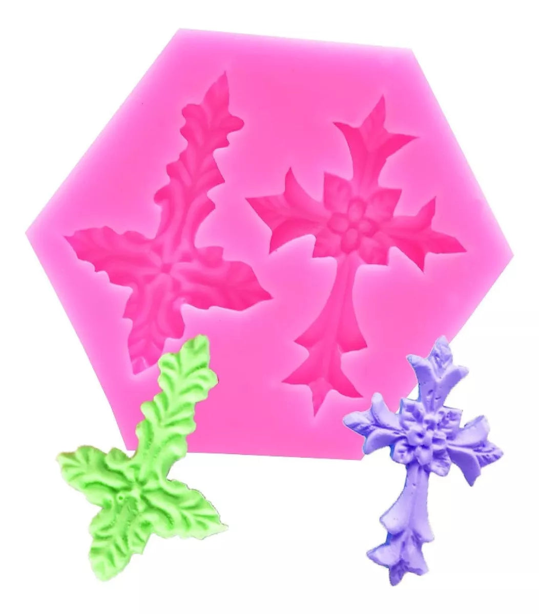 Molde De Silicona Cruces 2 Decoracion De Tortas R-049