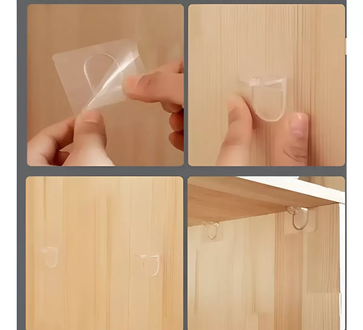 Kit X10un Soportes De Estante Adhesivos Armario Cocina Baño
