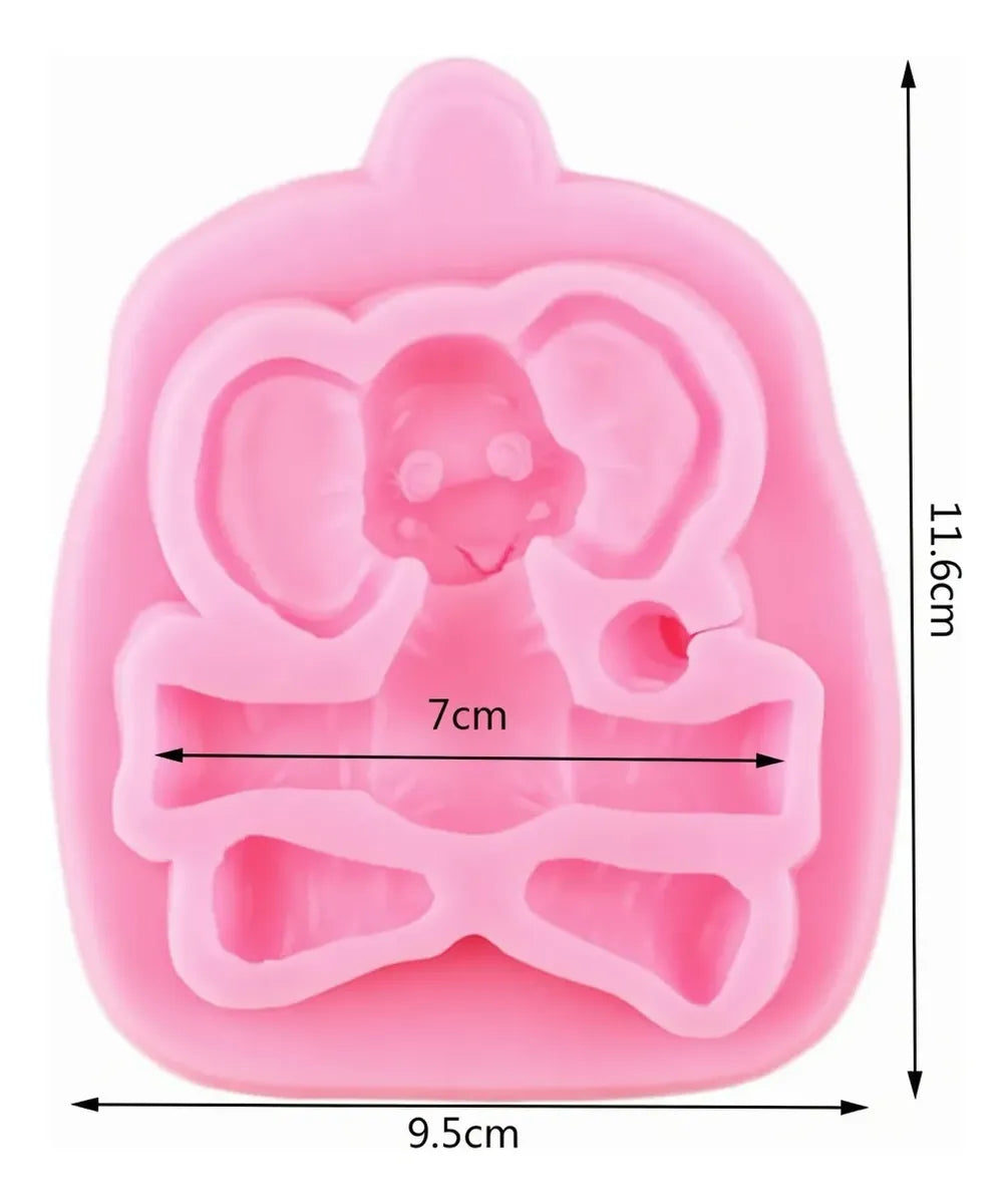 Molde Silicona Elefante Sentado Ideal Decoracion Torta R-016