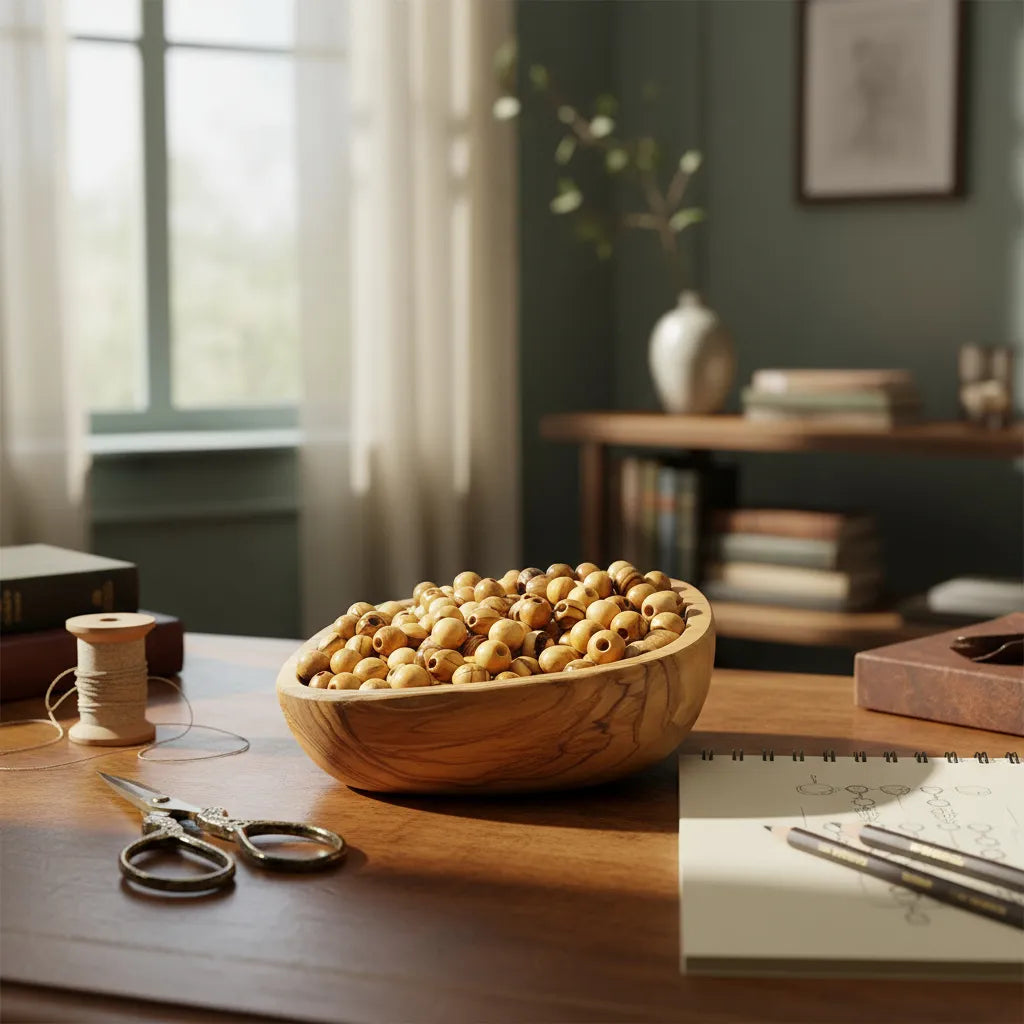 Cuentas De Madera 10mm 200u Collares Adornos Manualidades