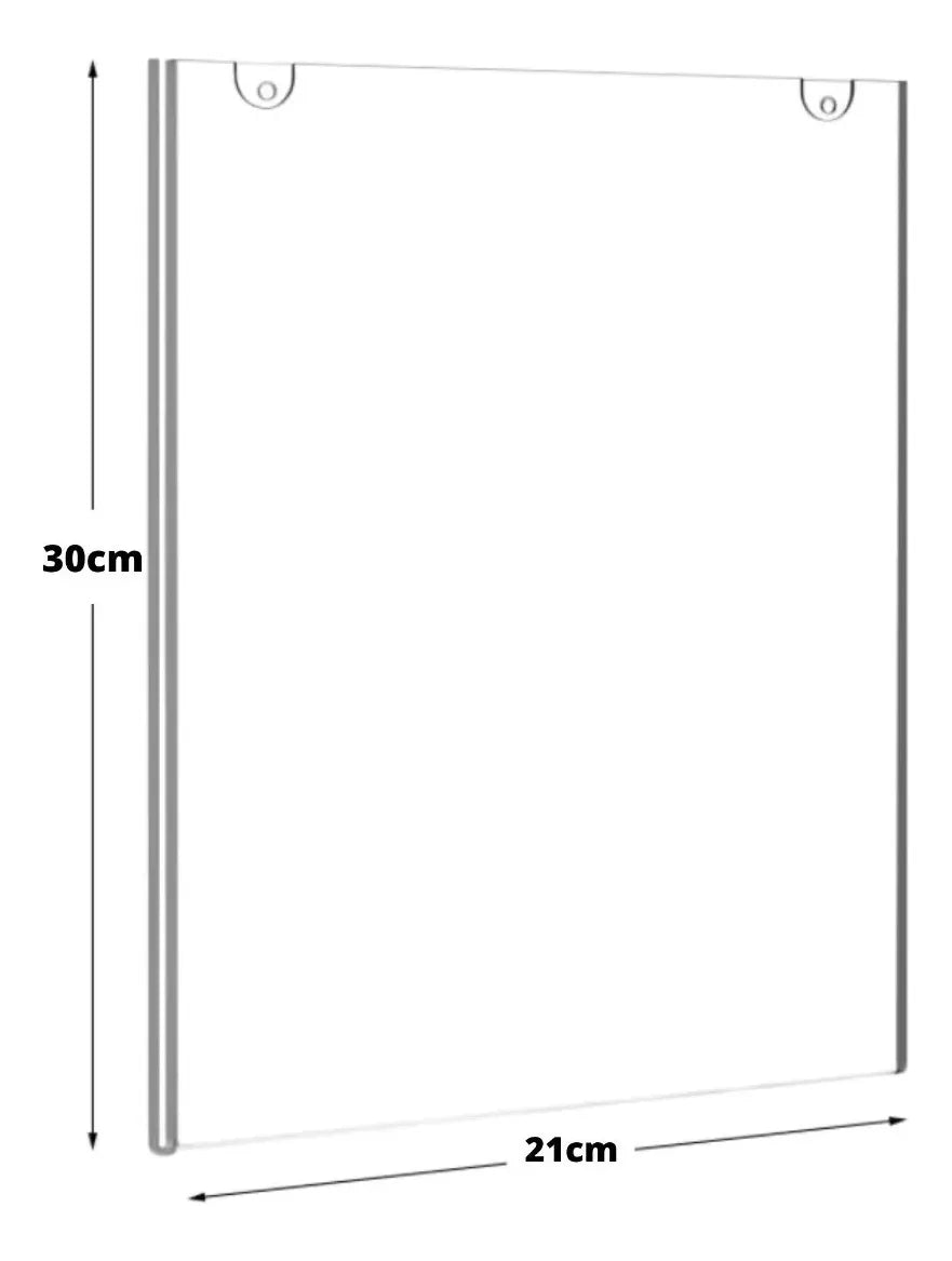Soporte Vertical Acrílico Para Letreros A4 5un