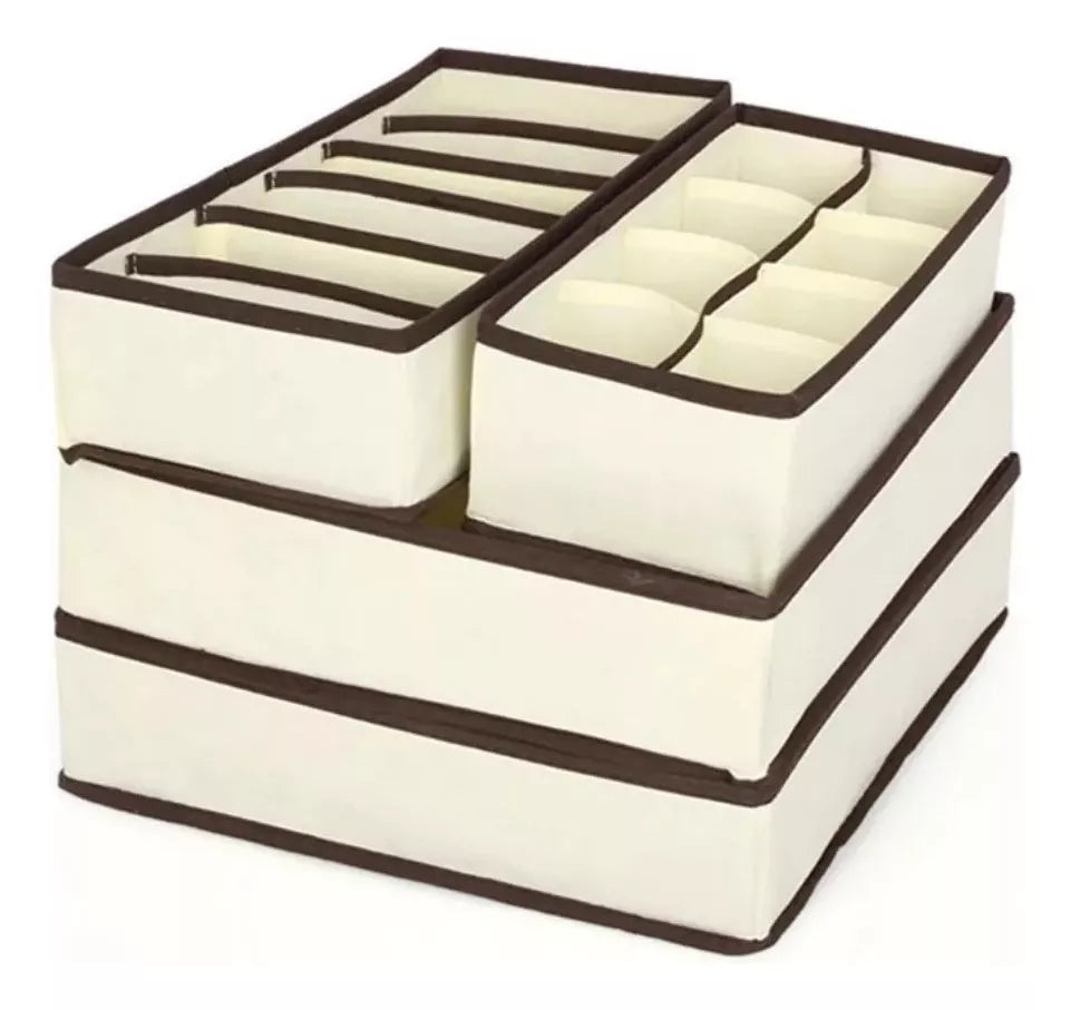 Set Organizador Ropa Interior Almacenamiento 4 Piezas Ropero