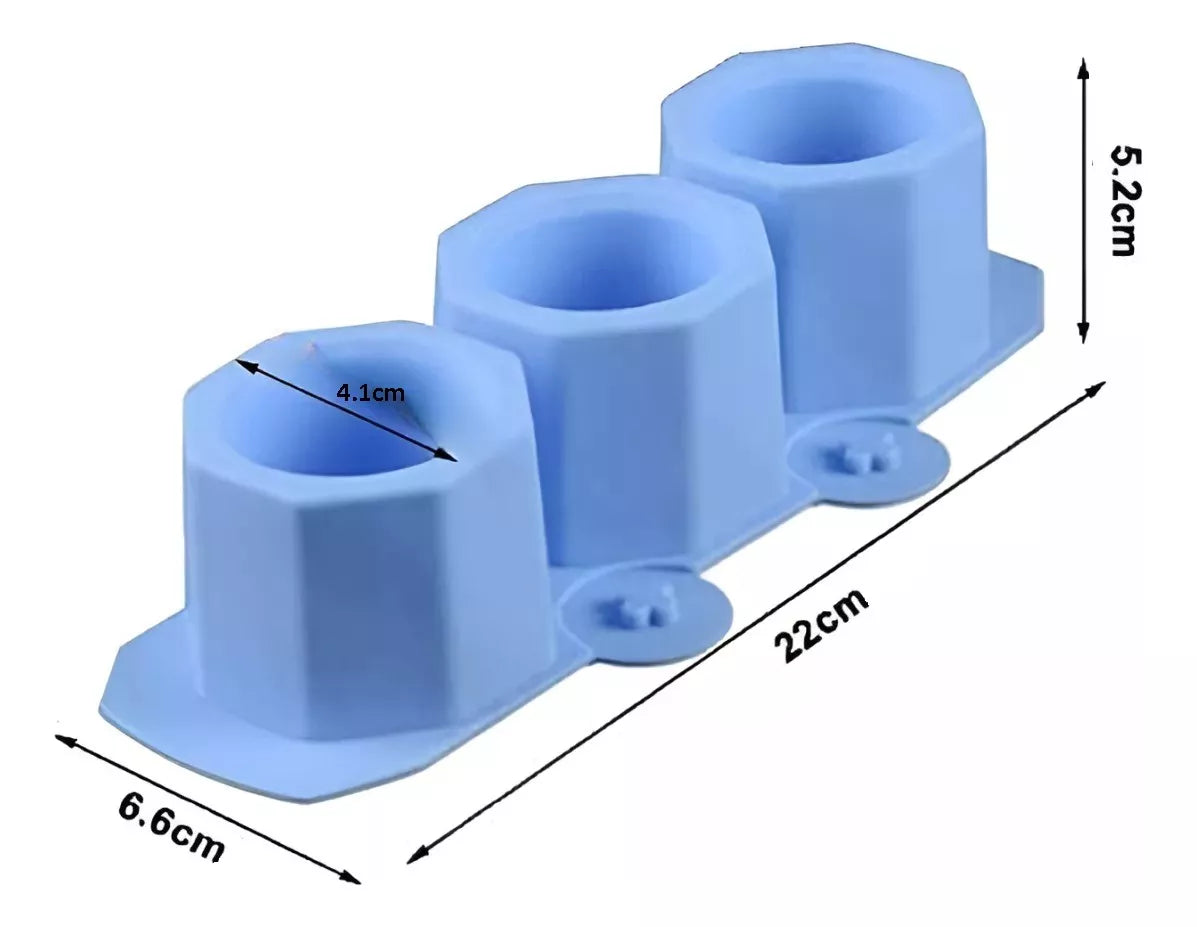 Molde De Silicona Para hacer Macetas Forma Octogonal ideal Suculentas