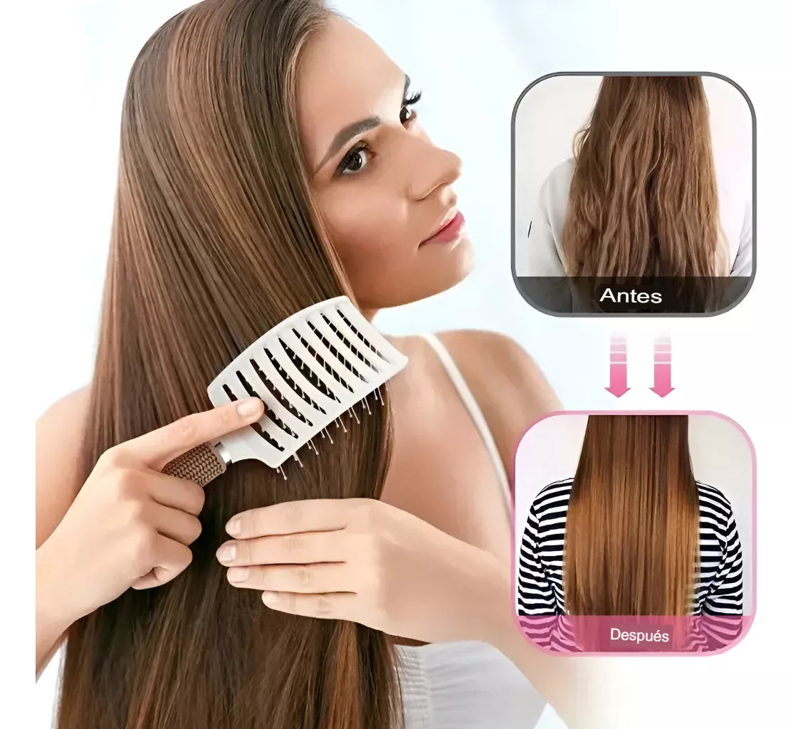 Peine Curvado Grande Cepillo De Masaje Desenredante Cabello