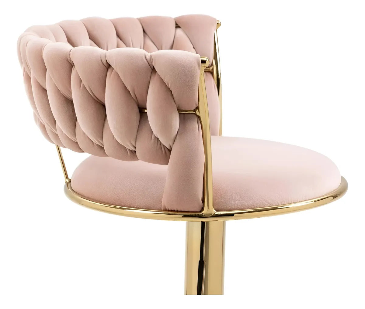 Silla Butaca De Tela Moderna De Metal Con Ajuste De Altura Rosa o Blanco