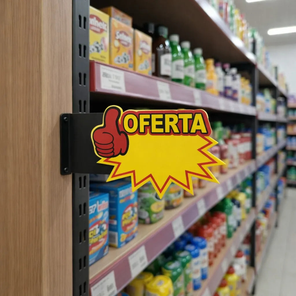 Cartel Para Estanteria Gondola Oferta X10un 13cmx10cm