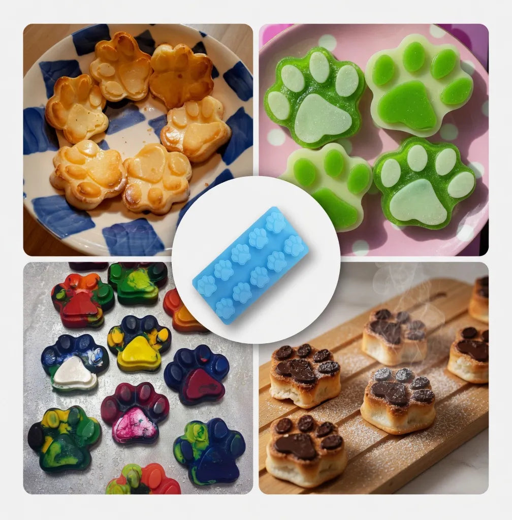 Molde De Silicona Patitas De Perro Chocolate Jabon Souvenir