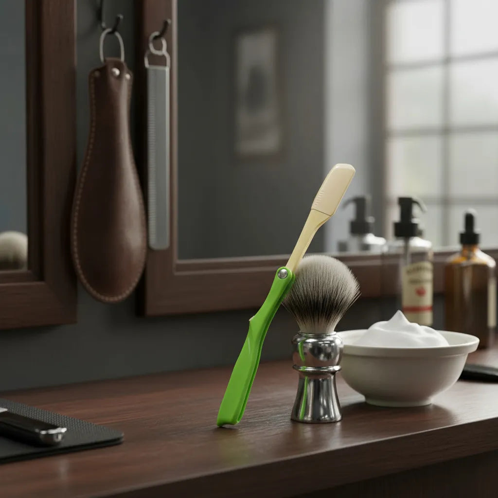 Navaja Para Barbero Afeitada Perfecta Metal Acero Inoxidable FEDE 008