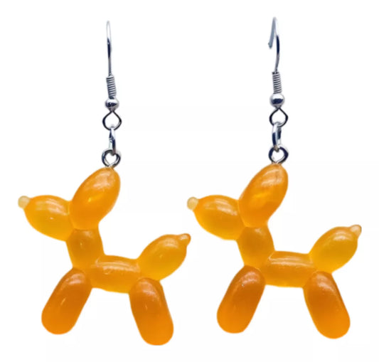 Set X2 Caravanas Forma De Perro Globo 3d Regalo Divertido