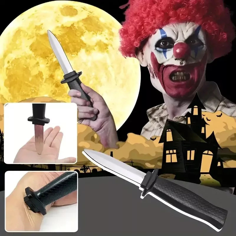 Cuchillo Falso Retráctil Ideal Broma Halloween Casa Chascos