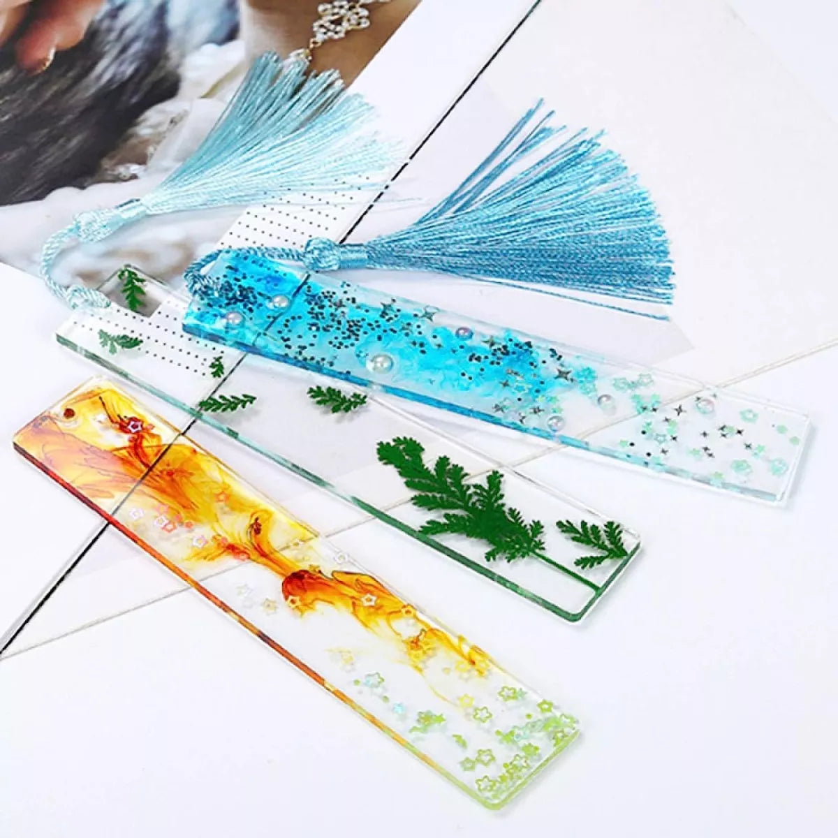 Moldes De Silicona Marca Libros Resina Epoxi Set X3 Unidades
