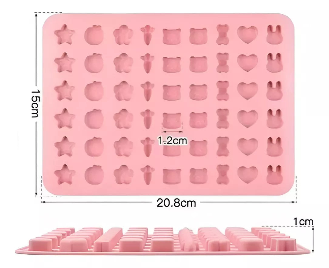 Molde Silicona Gomitas Ositos Estrellitas Antiadherente