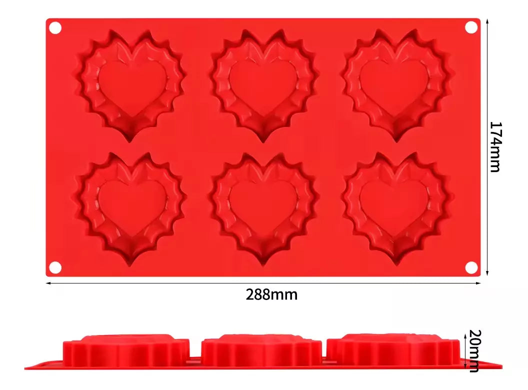 Moldes De Silicona Corazon Chocolate Reposteria Artesanias