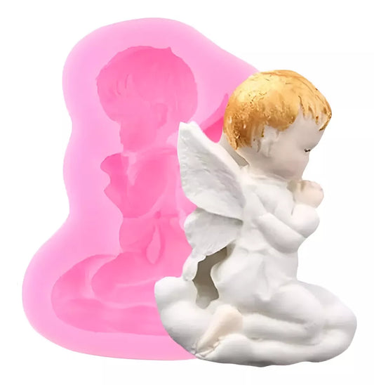 Molde Silicona Angel Comunion Fondant Chocolate Porcelana