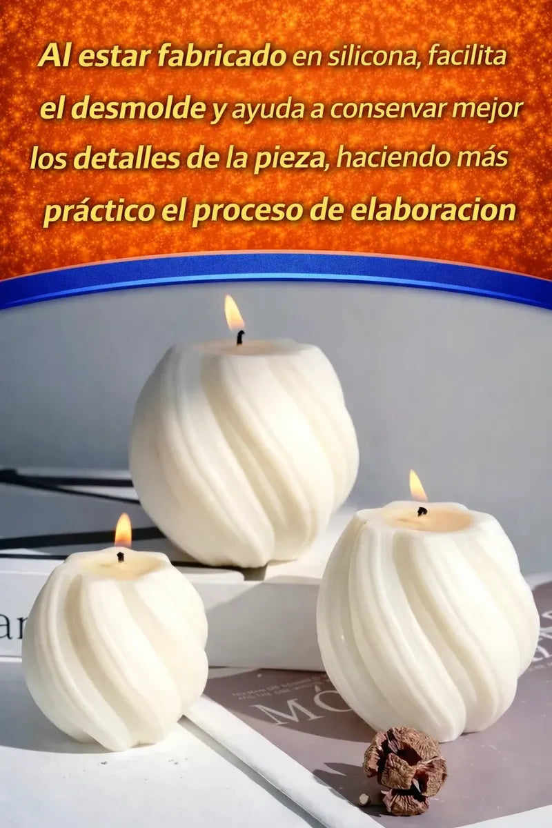 Molde Silicona Para Velas Forma Espiral Ideal Velas De Soja R-068