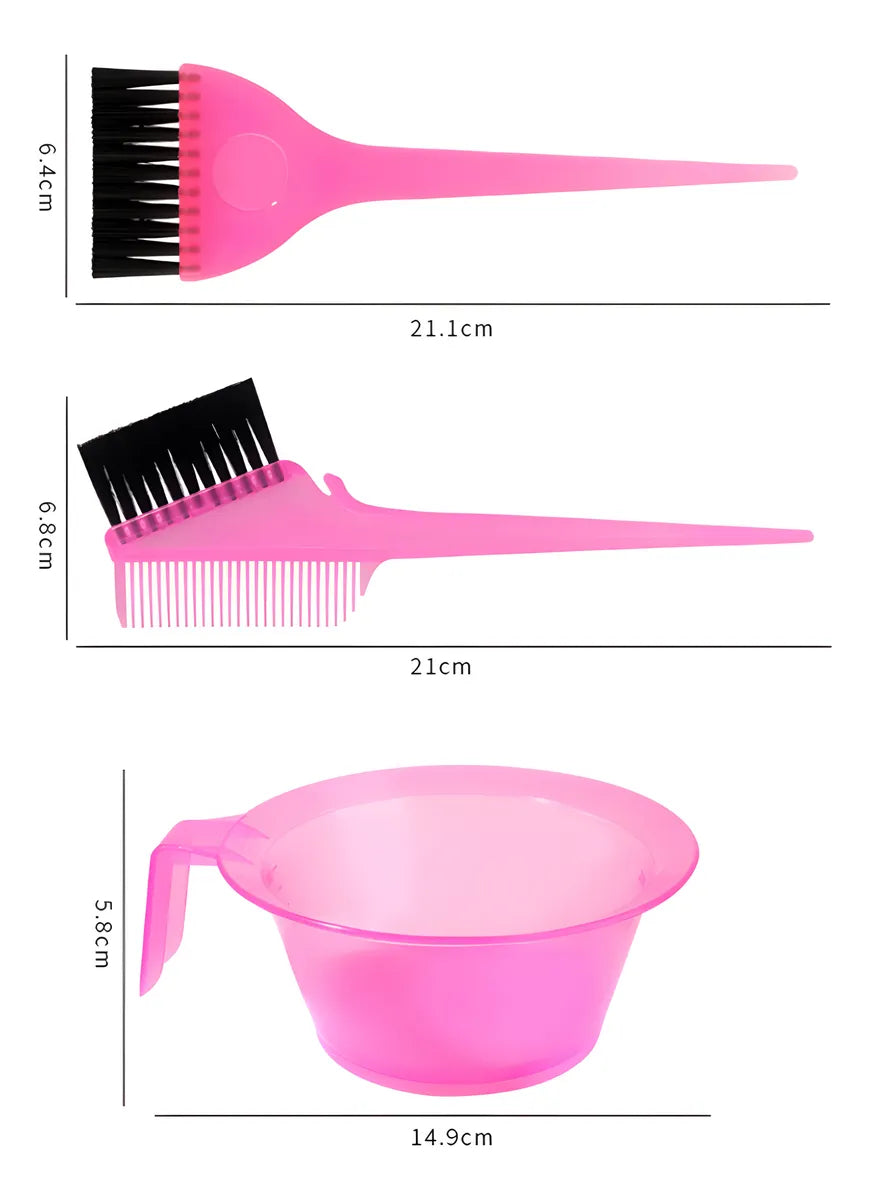 Kit profesional para teñir cabello 3un brocha peine cuenco FEDE 13