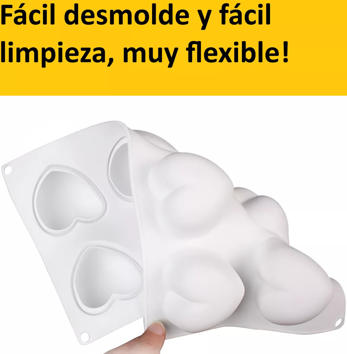 Moldes De Silicona Corazones 3d San Valentin Antiadherente