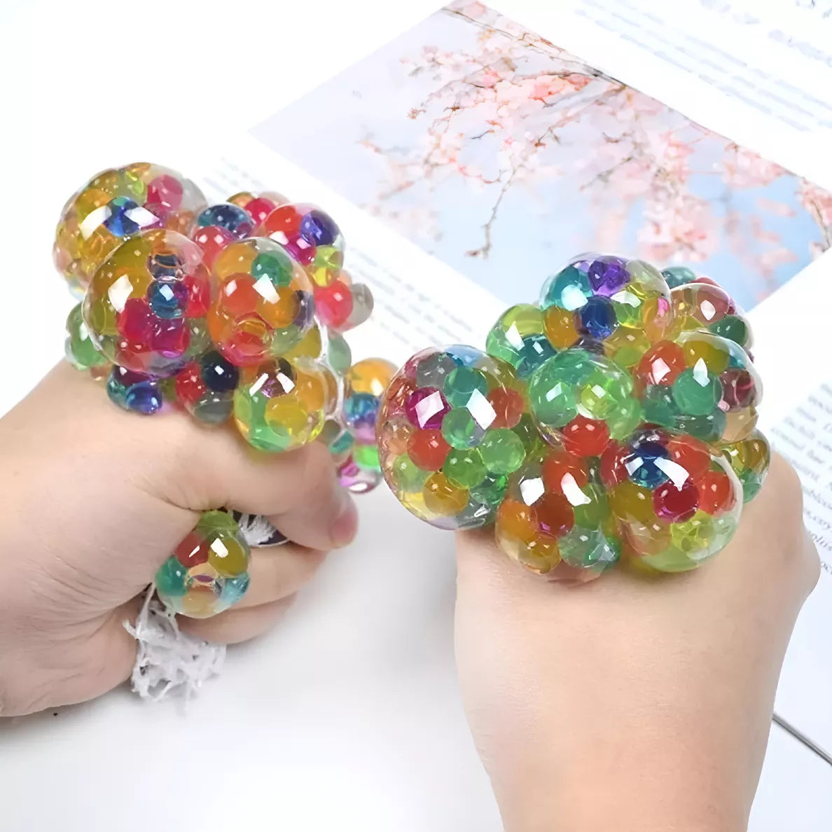 Set Cotillón Y Sorpresitas Bolas X12 Squishy C/luz Led