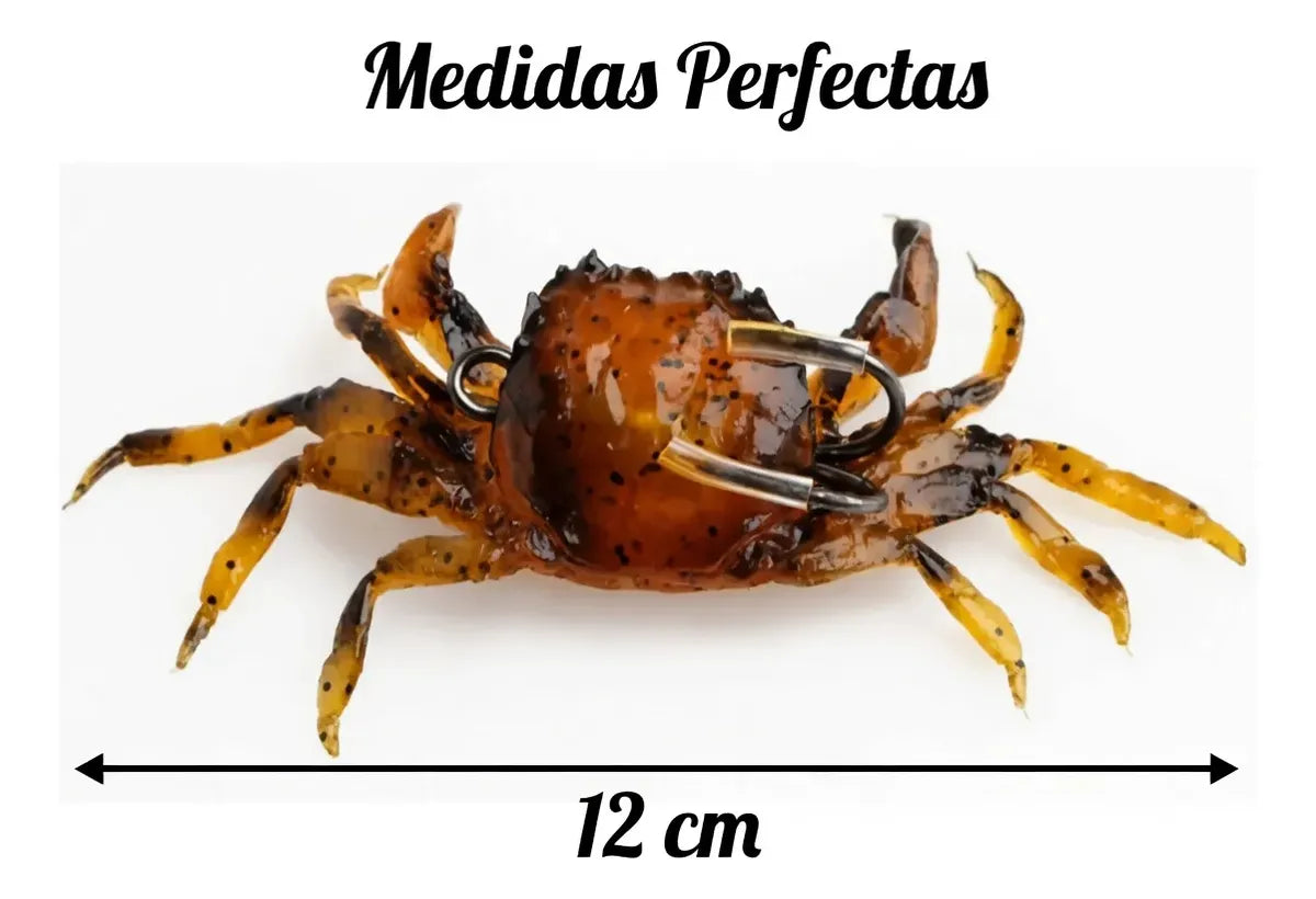Pack X3 Cangrejos Senuelos Con Anzuelo Carnada Para Pesca