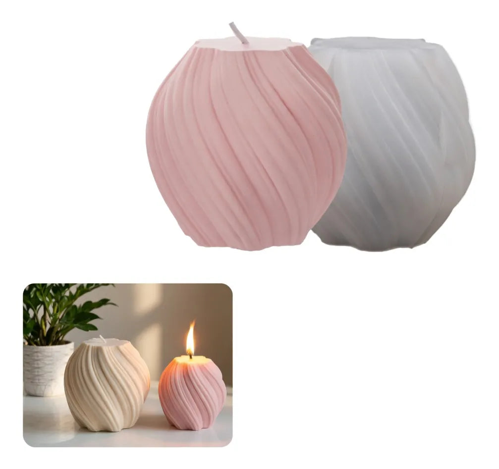 Molde Silicona Para Velas Forma Espiral Ideal Velas De Soja R-068