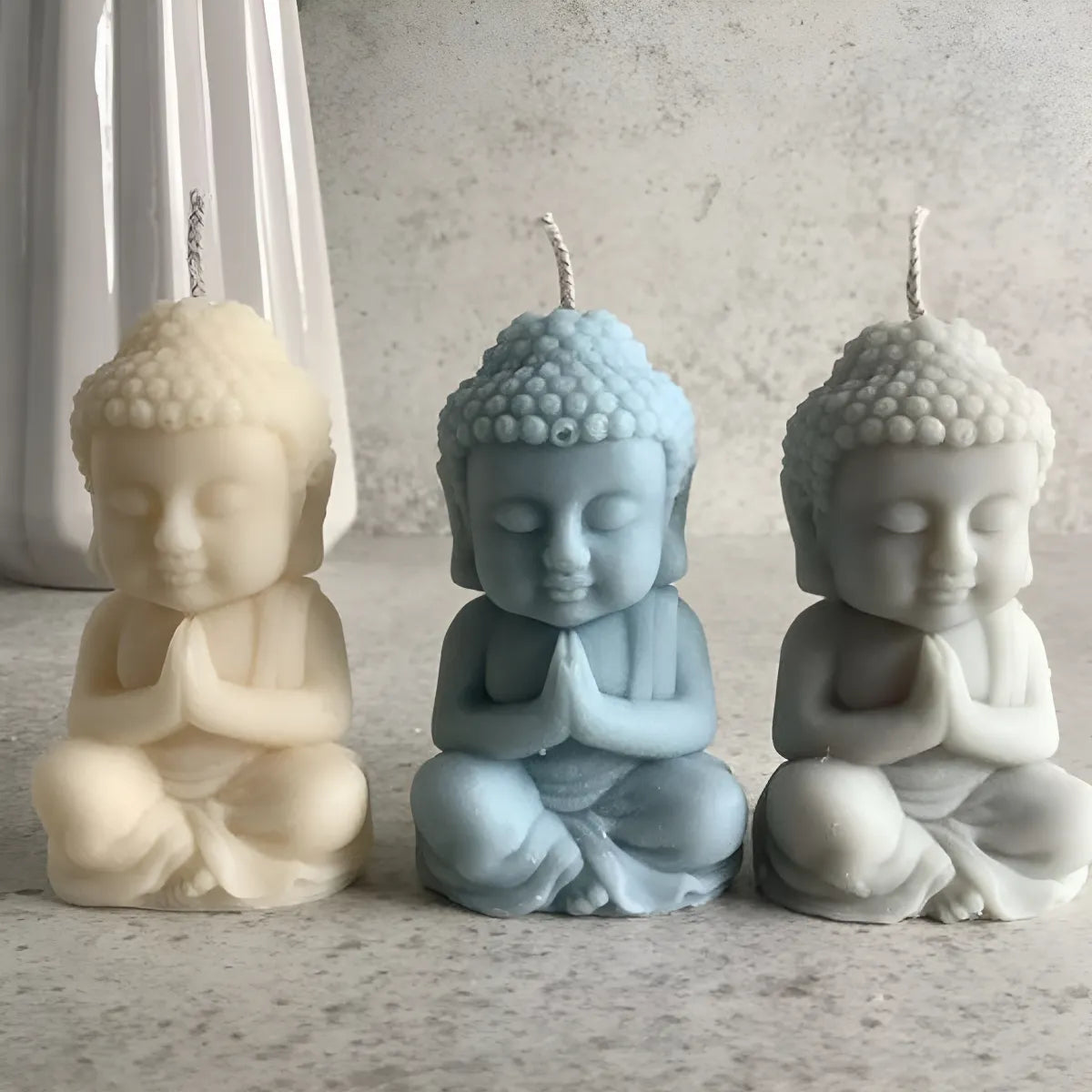 Molde De Silicona Buda Para Velas Yeso Artesanias Porcelana R-036