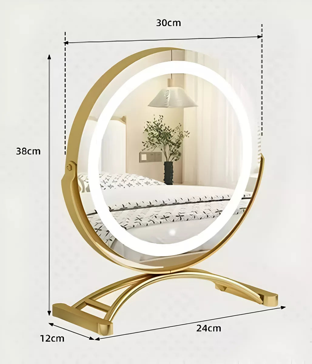 Espejo De Maquillaje Luces Led 360° Regulable 3 Colores
